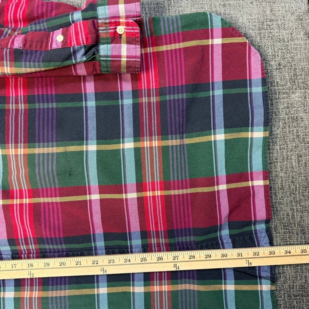 Polo Ralph Lauren Mens 3XB Plaid Button Down Shirt Multi Color Cotton LS